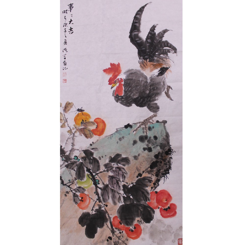 事事大吉-近期新作-玄谷画廊--玄谷花鸟画苑|王洪学花鸟作品|画家